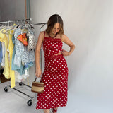 Red Lara Polka Dot Set
