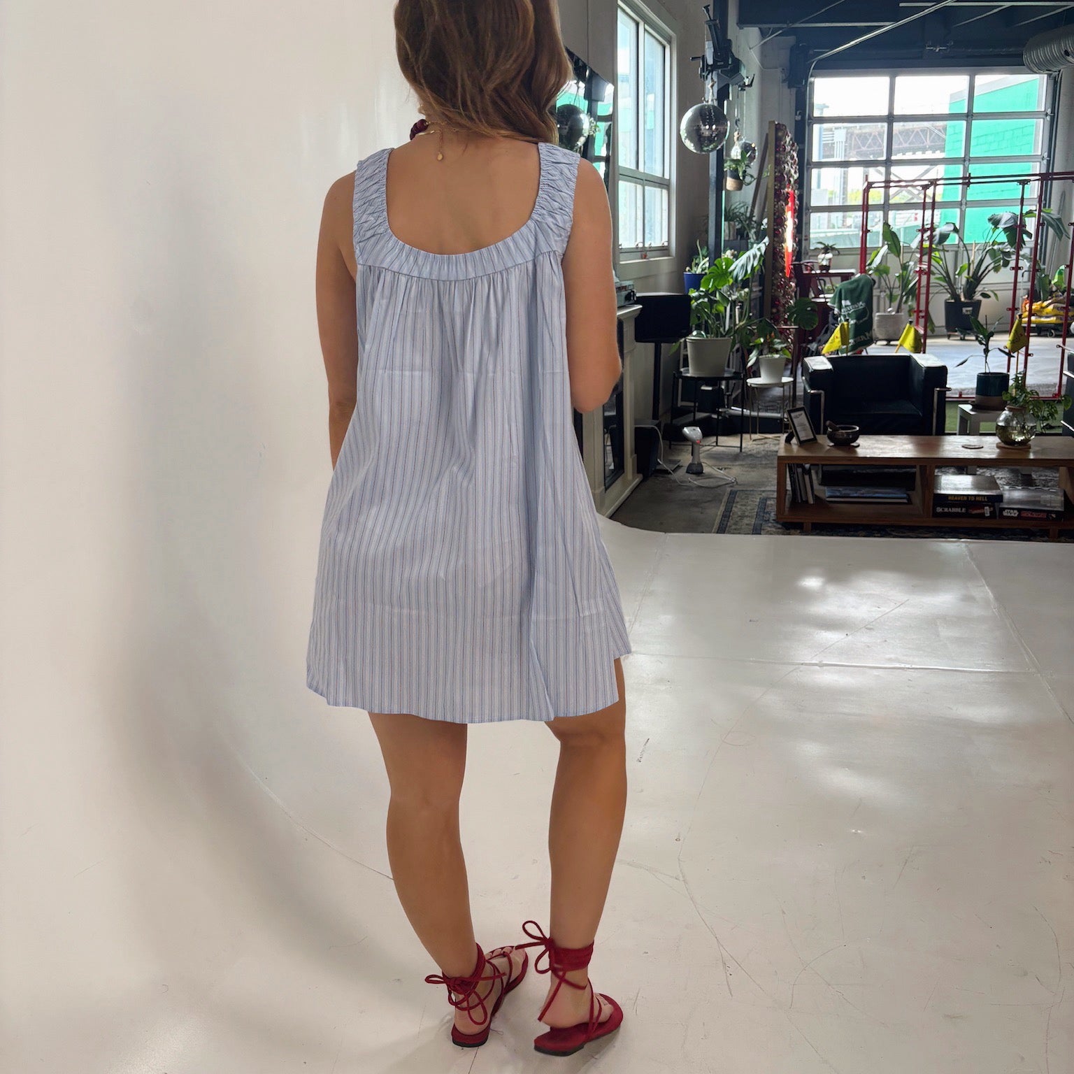 Randy Striped Swing Mini Dress