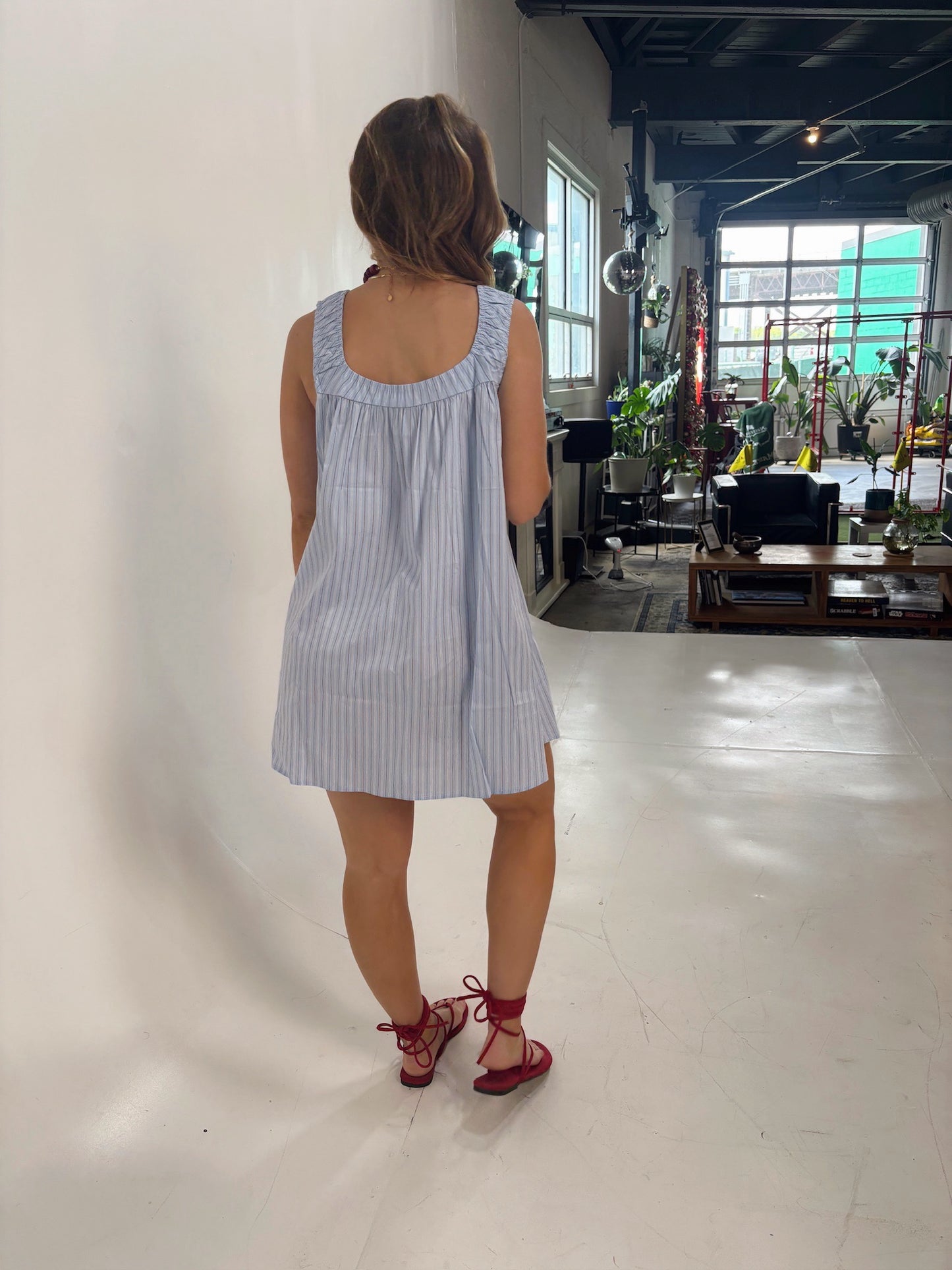Randy Striped Swing Mini Dress