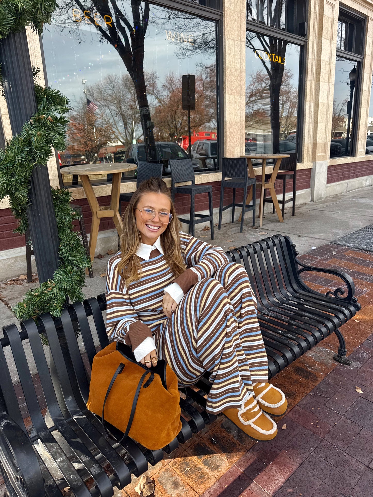 Bailey Striped Collared Sweater