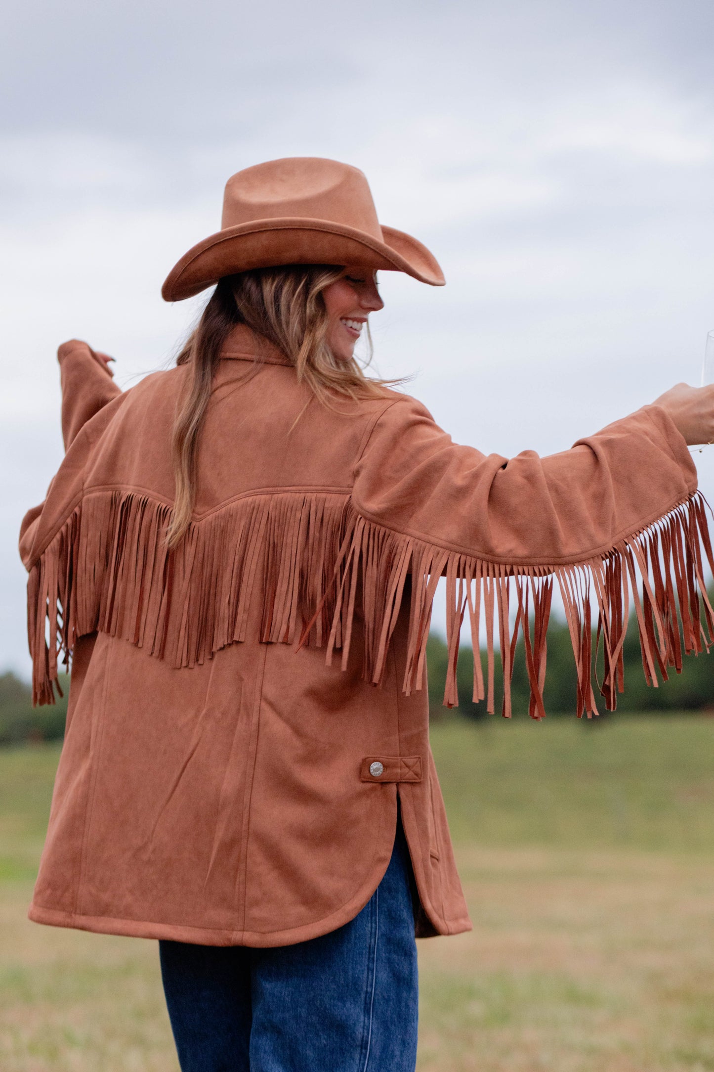 Suede Fringe Jacket