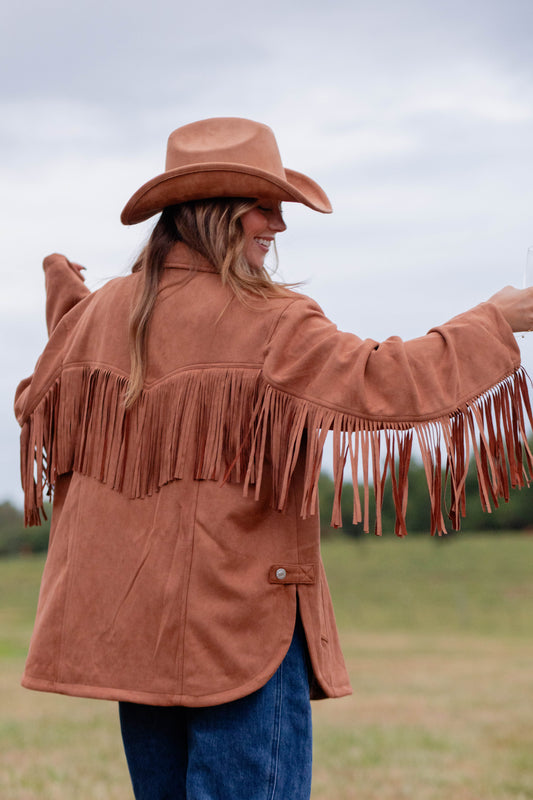 Suede Fringe Jacket