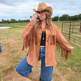 Suede Fringe Jacket