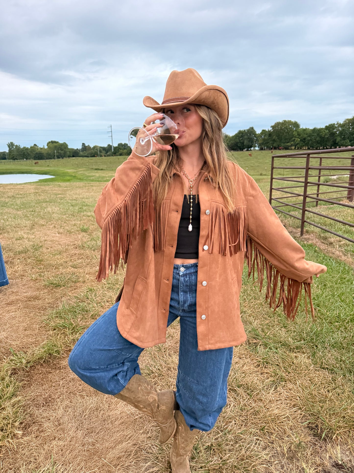 Suede Fringe Jacket