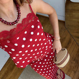 Red Lara Polka Dot Set