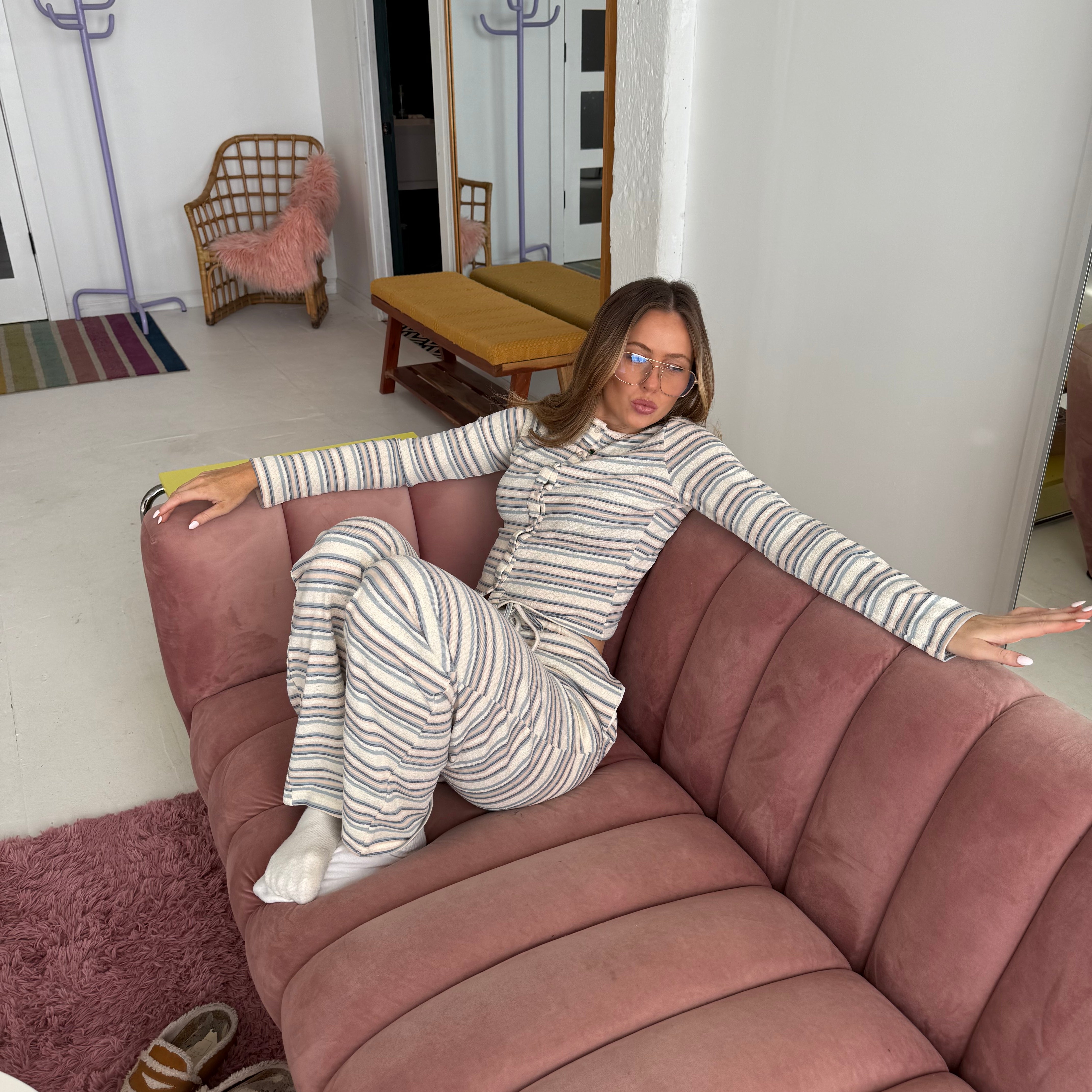 Winter Striped Pants
