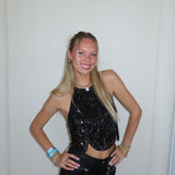 Sequin Halter Top