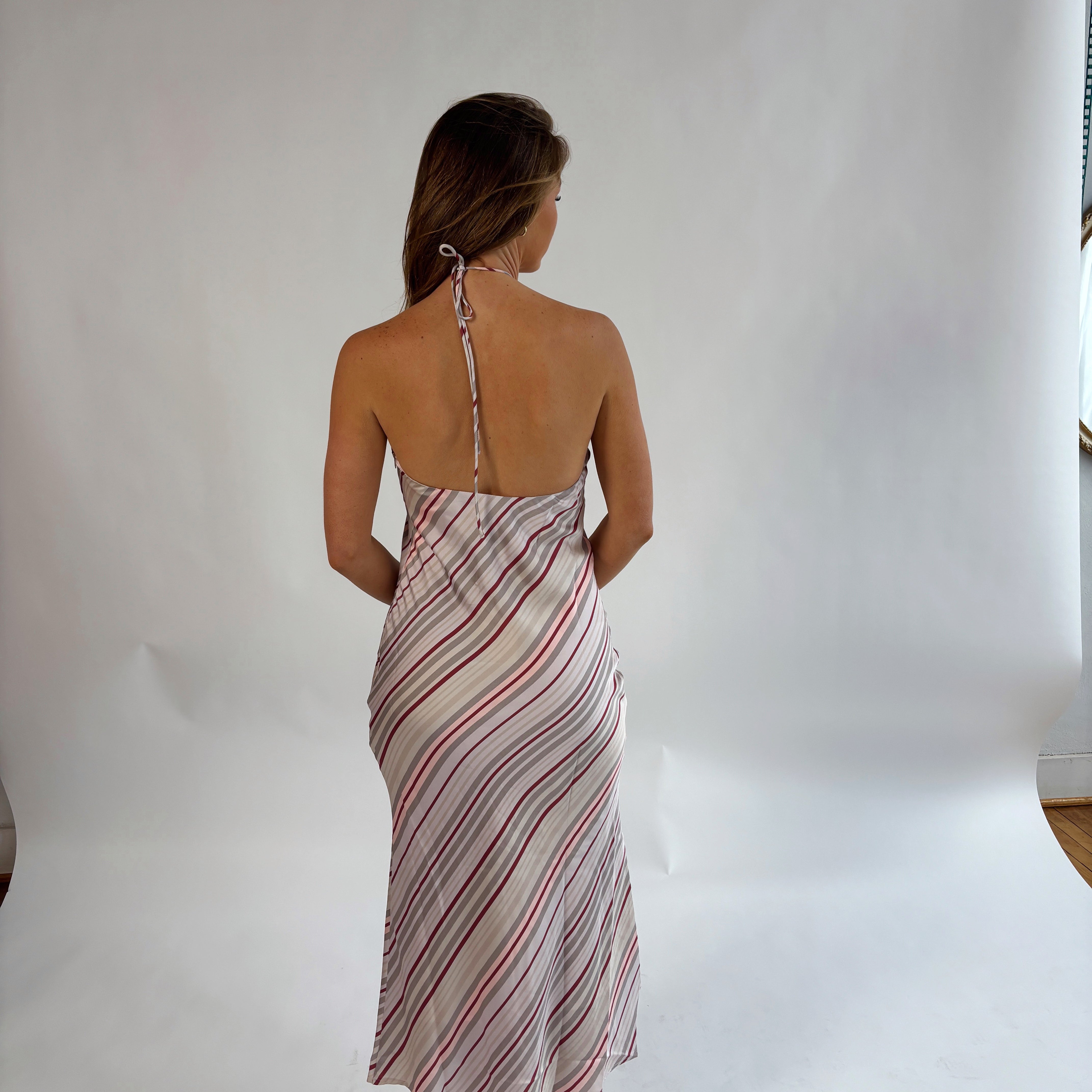 Halter Satin Dress