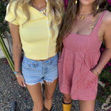 Pocket Gingham Romper
