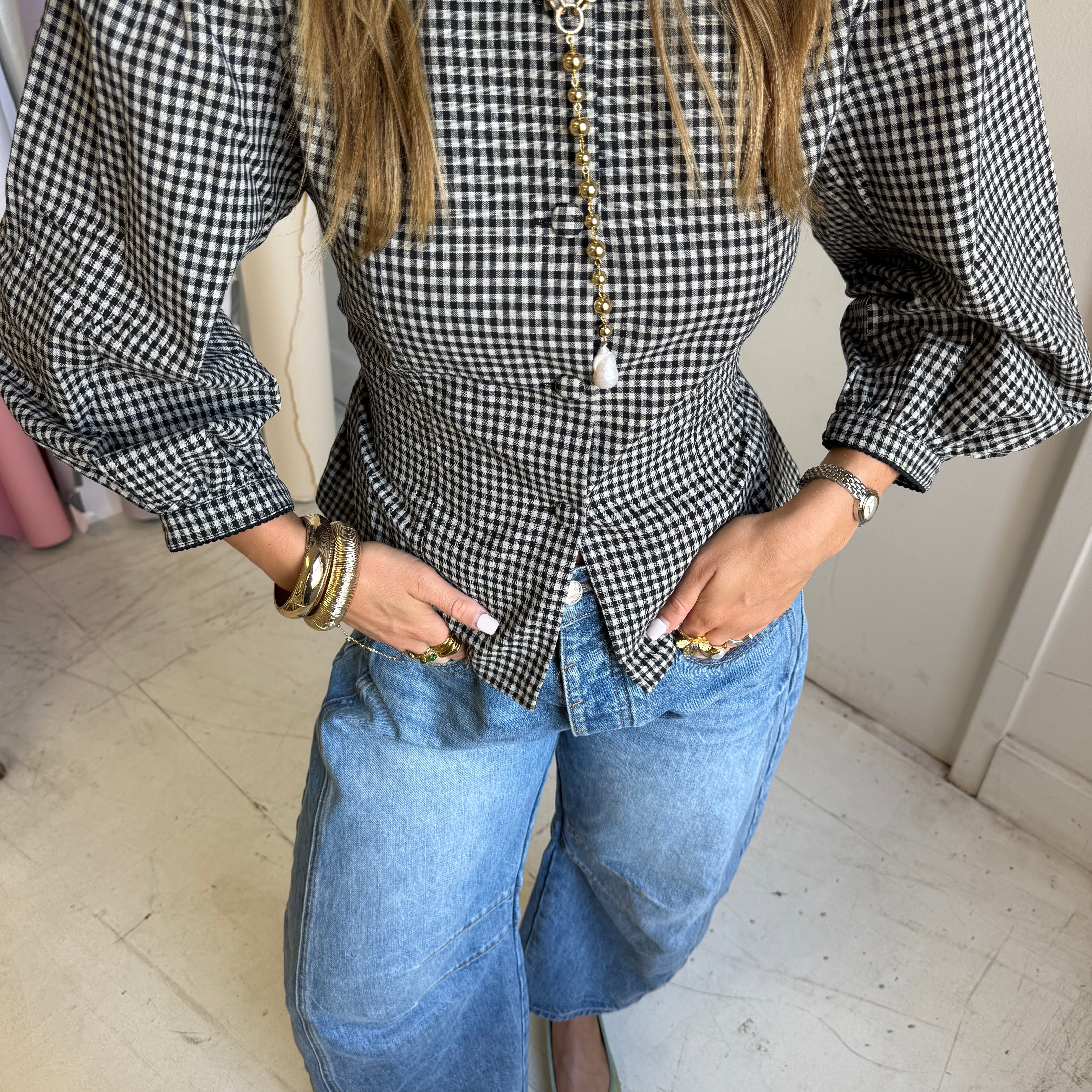 Maia Checkered Blouse