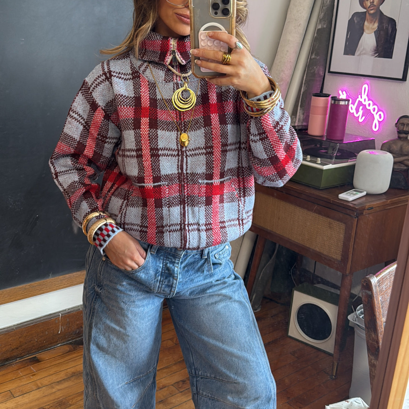 PREORDER Plaid Zip Up