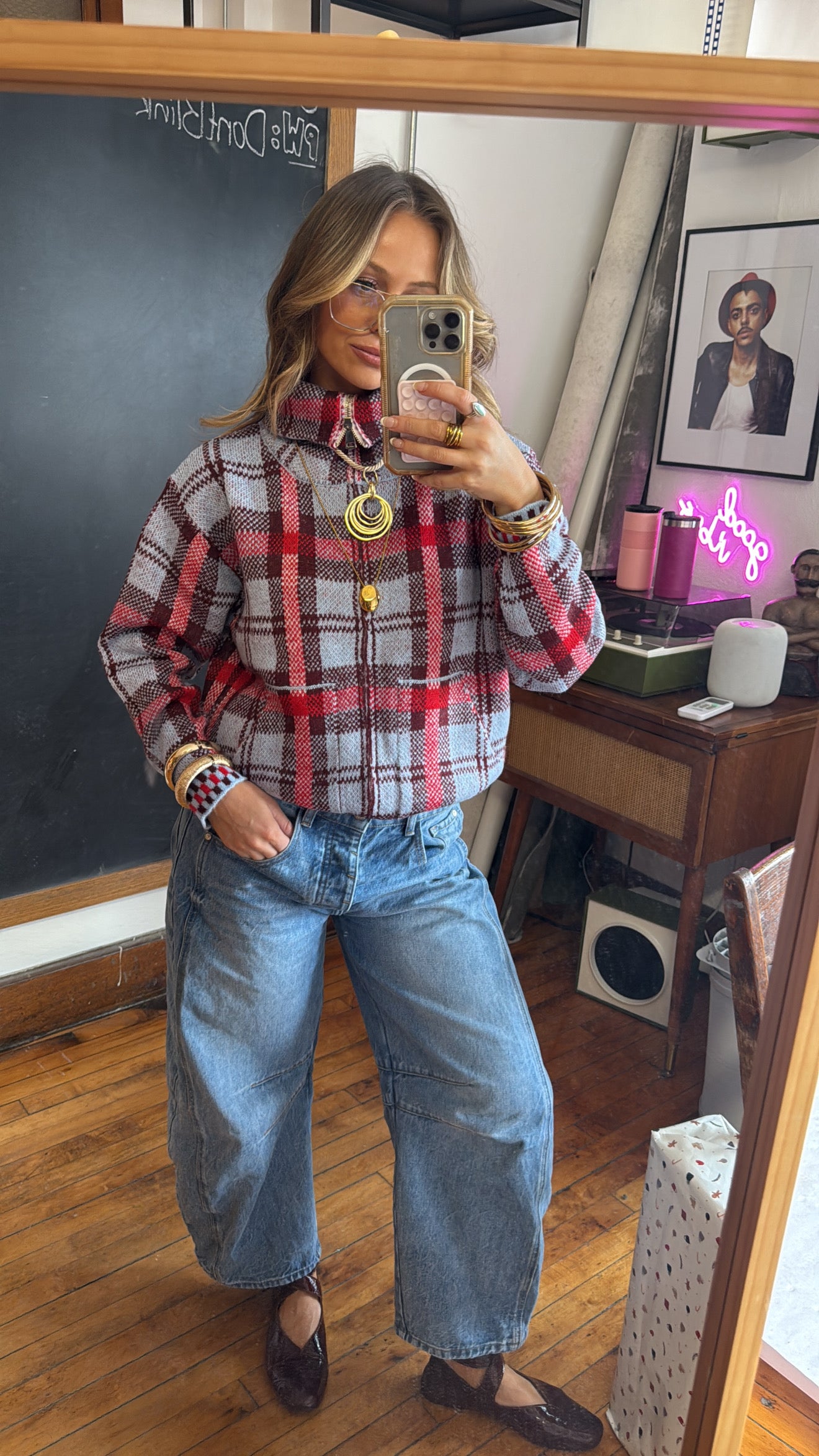 PREORDER Plaid Zip Up