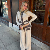 Contrast Knit Pants
