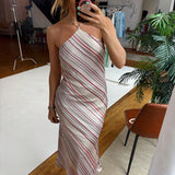Halter Satin Dress