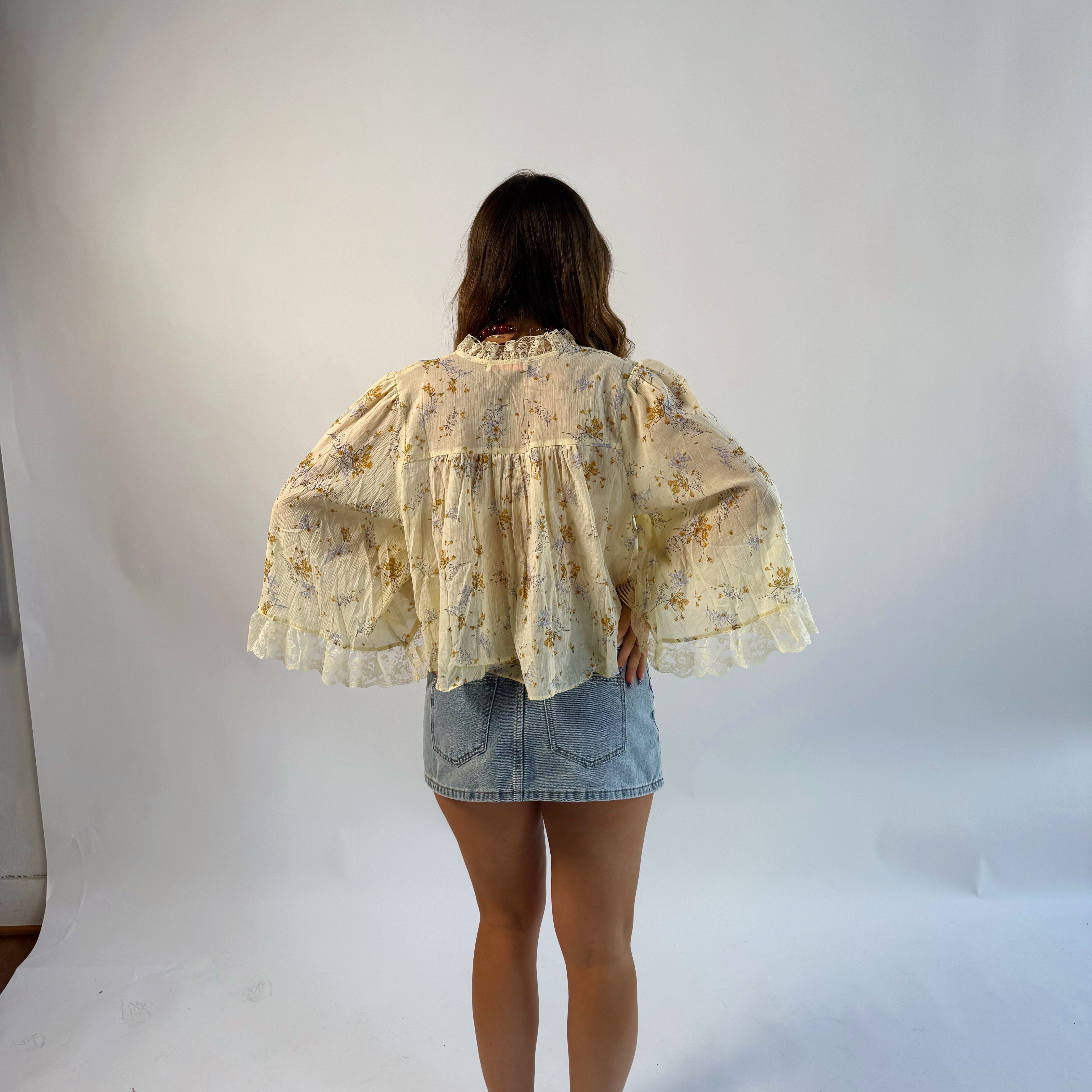 Yellow Floral Blouse