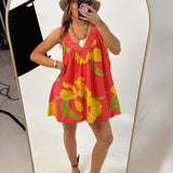 Coral Swing Mini Dress