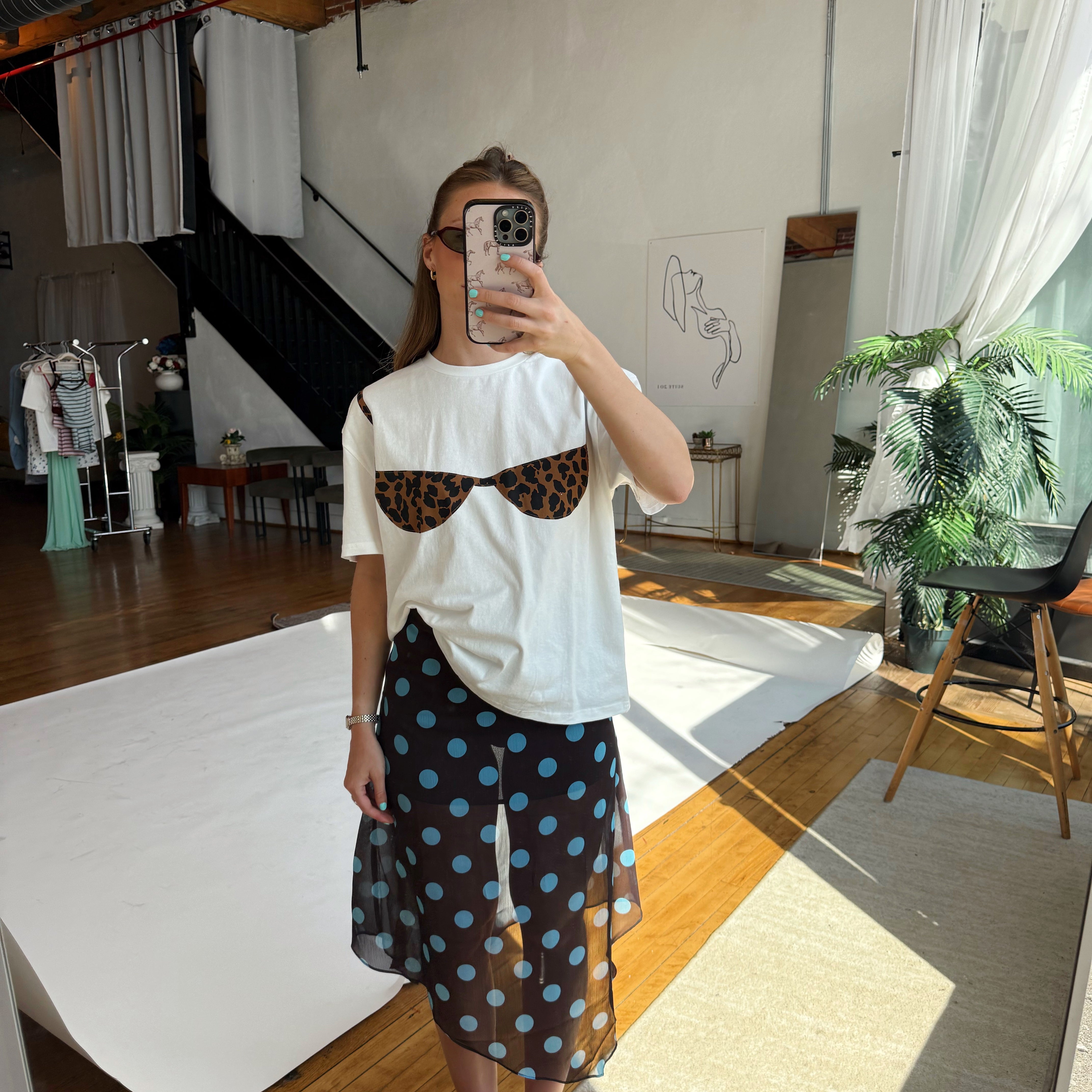 Polka Dot Sheer Skirt
