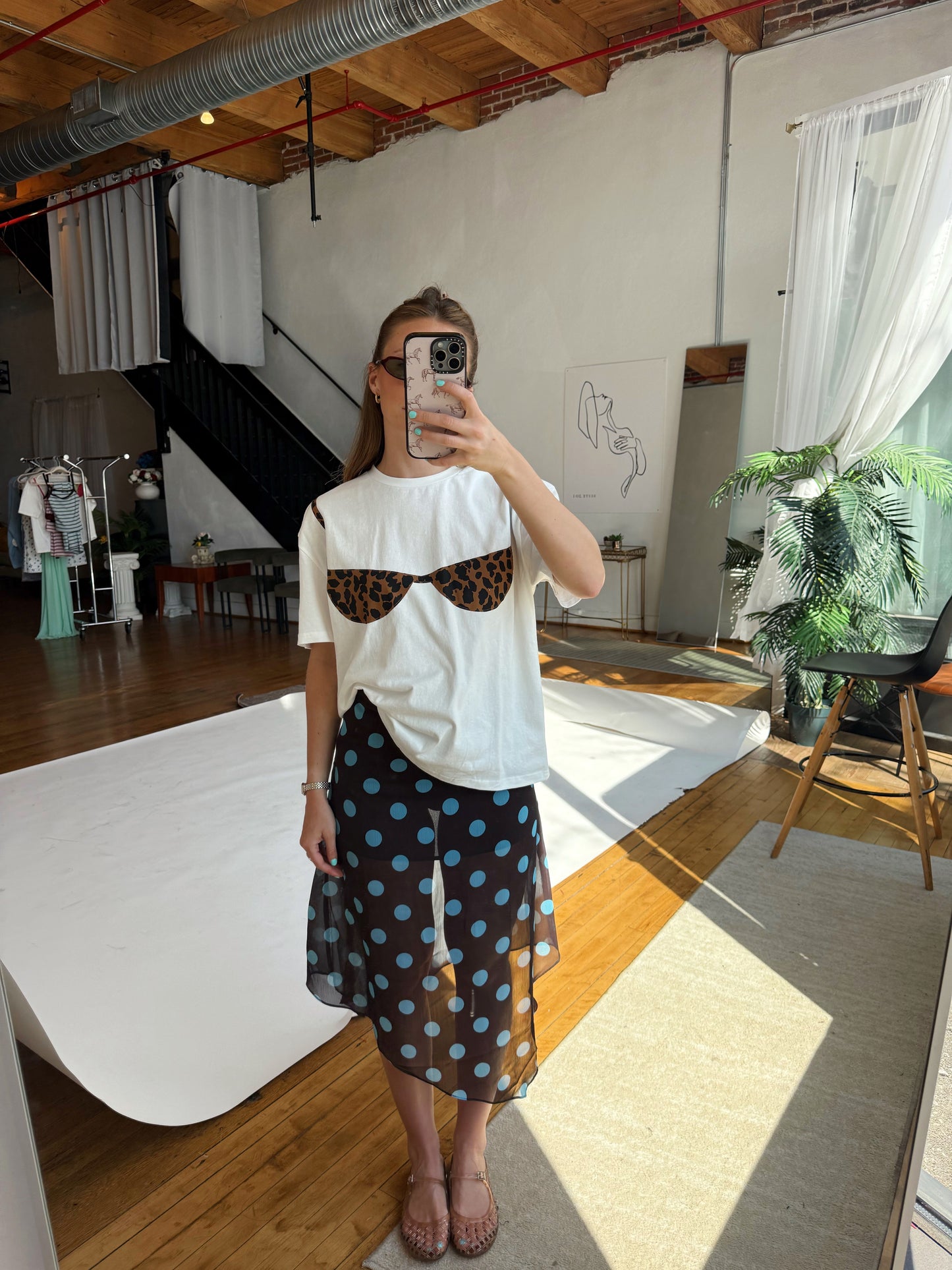 Polka Dot Sheer Skirt