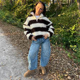Cocoa Striped Sherpa