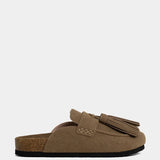 Taupe Suede Ariana Mule