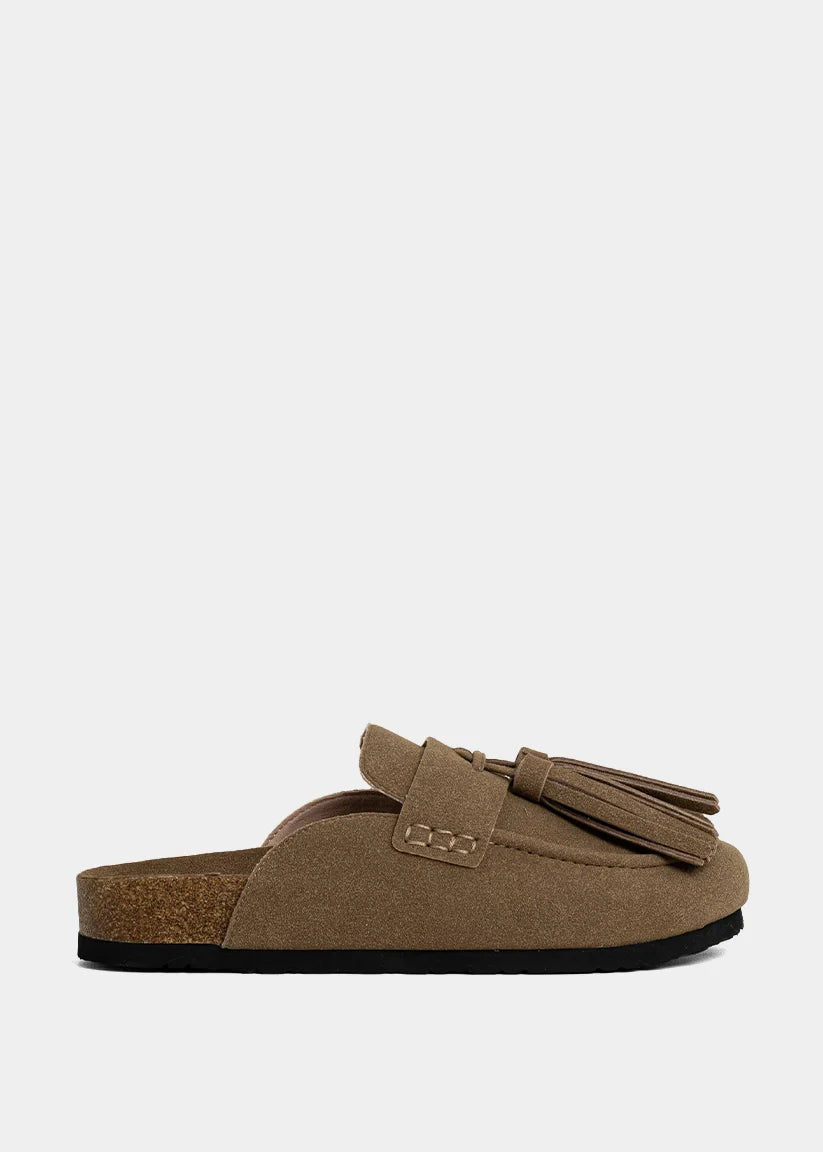 Taupe Suede Ariana Mule
