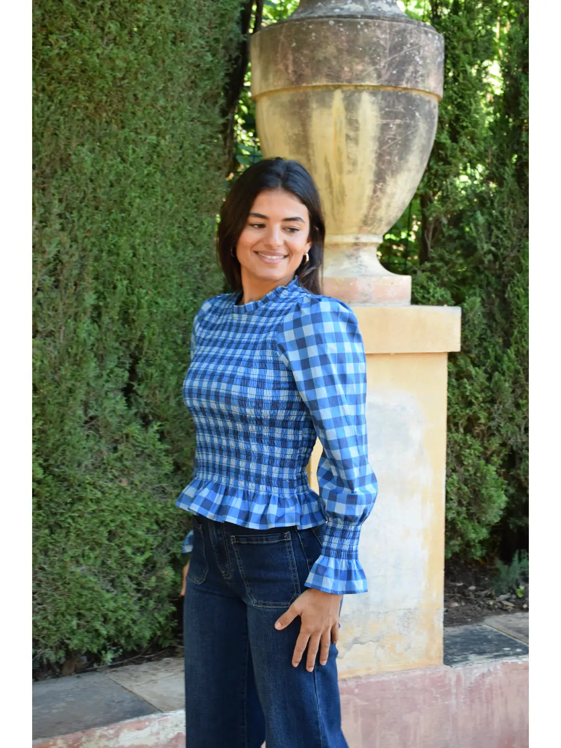 Chia Checkered Blouse