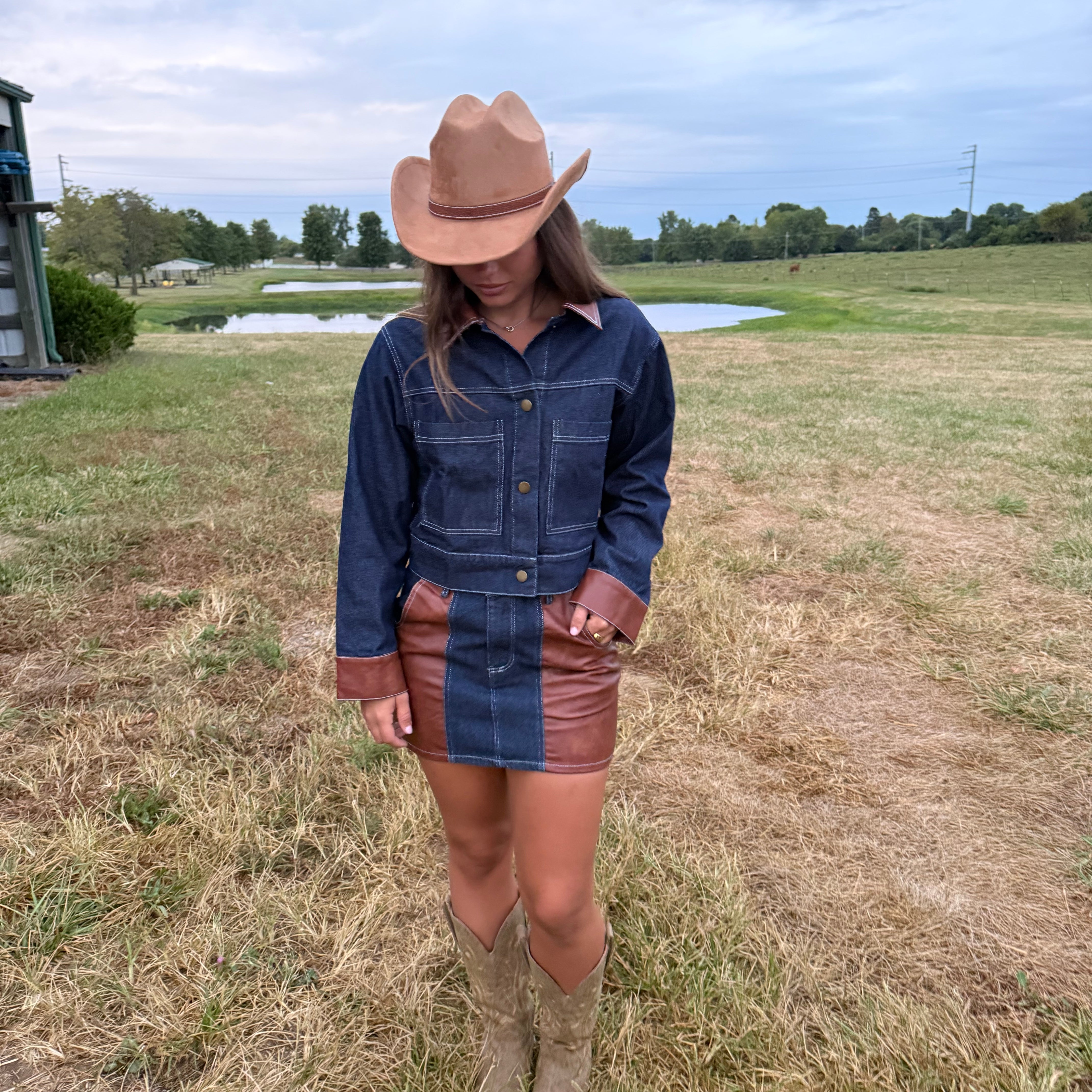 Denim Contrast Jacket
