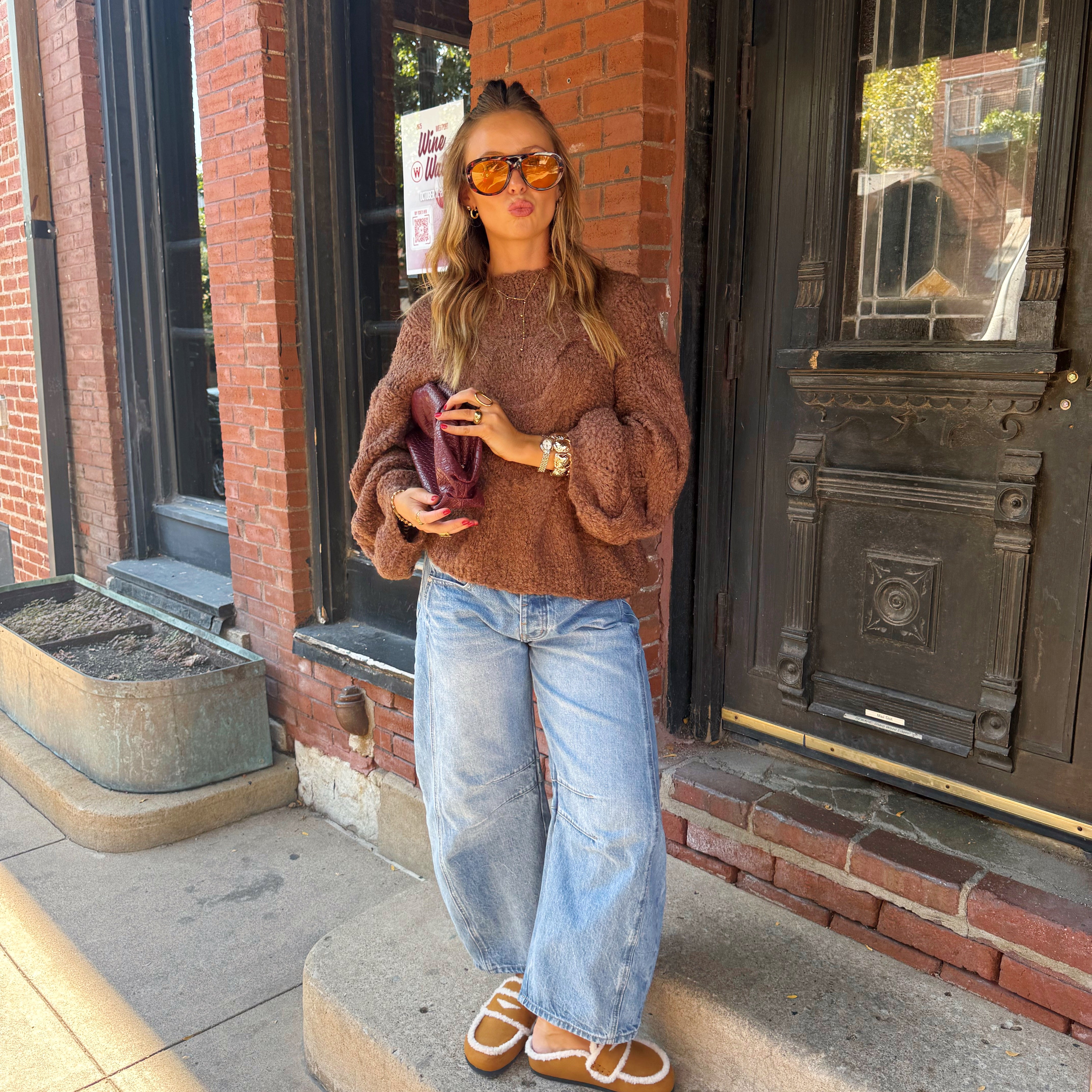 Brown Chunky Knit Sweater