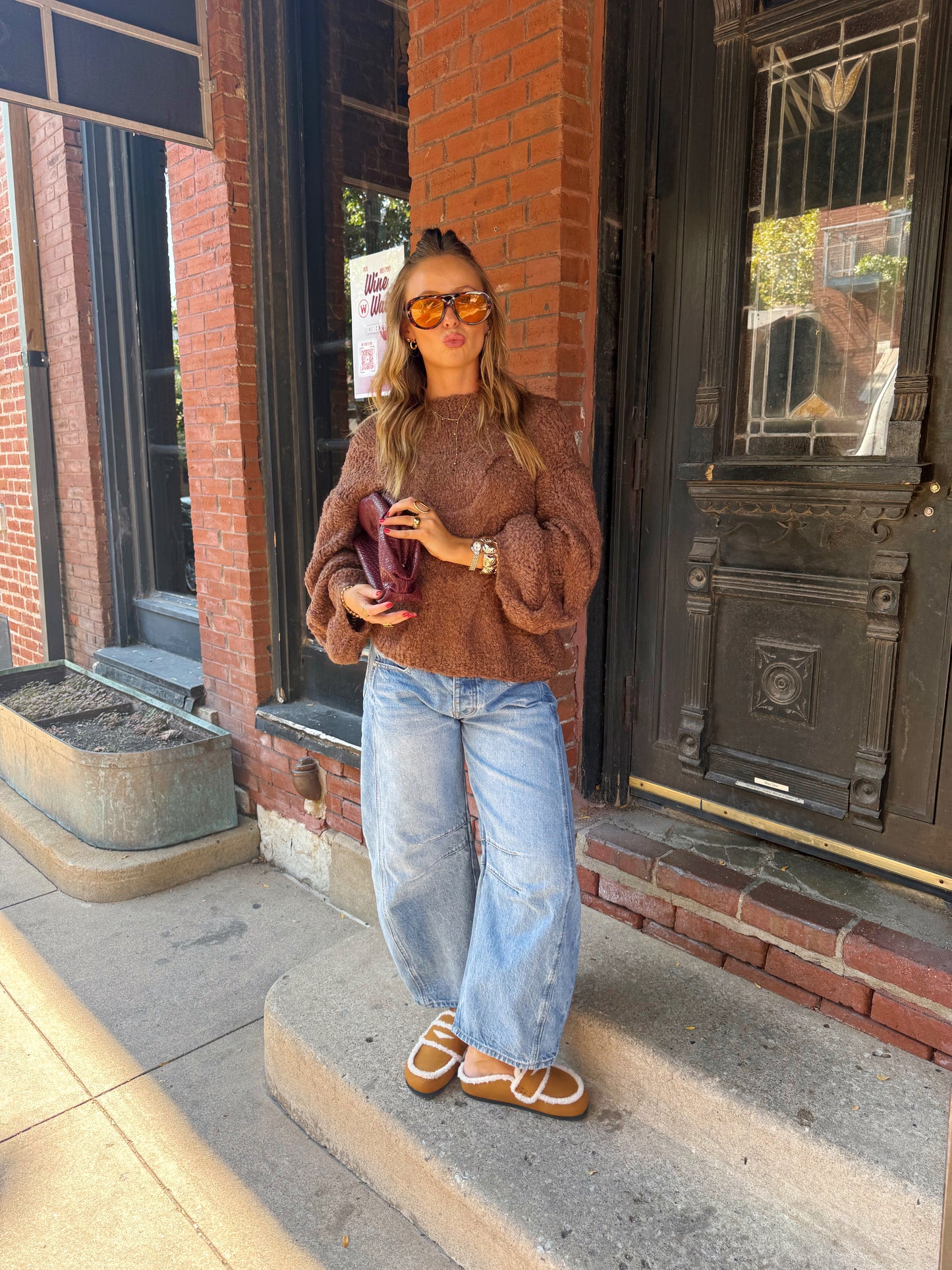 Brown Chunky Knit Sweater