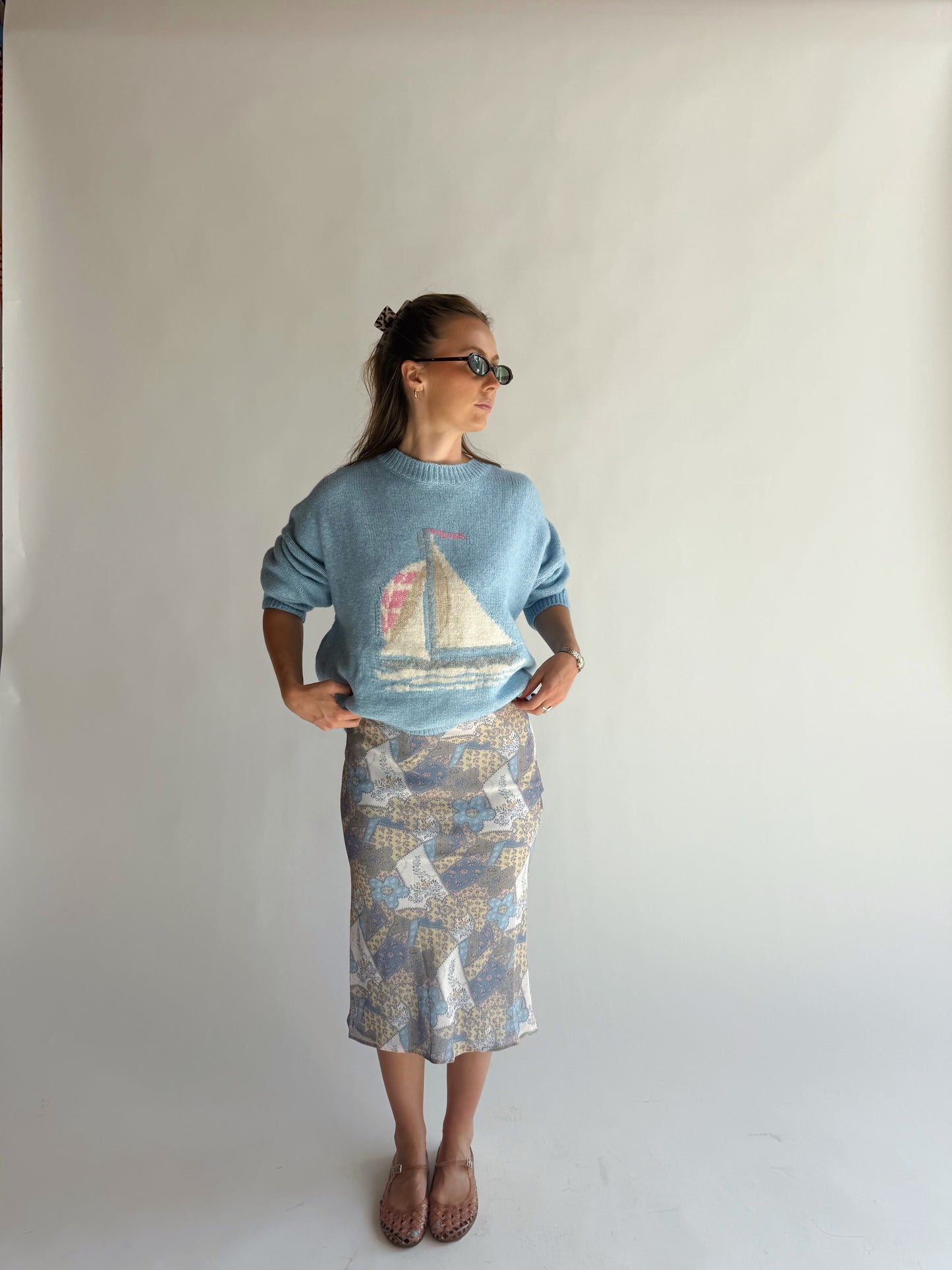 Patchwork Midi Skirt