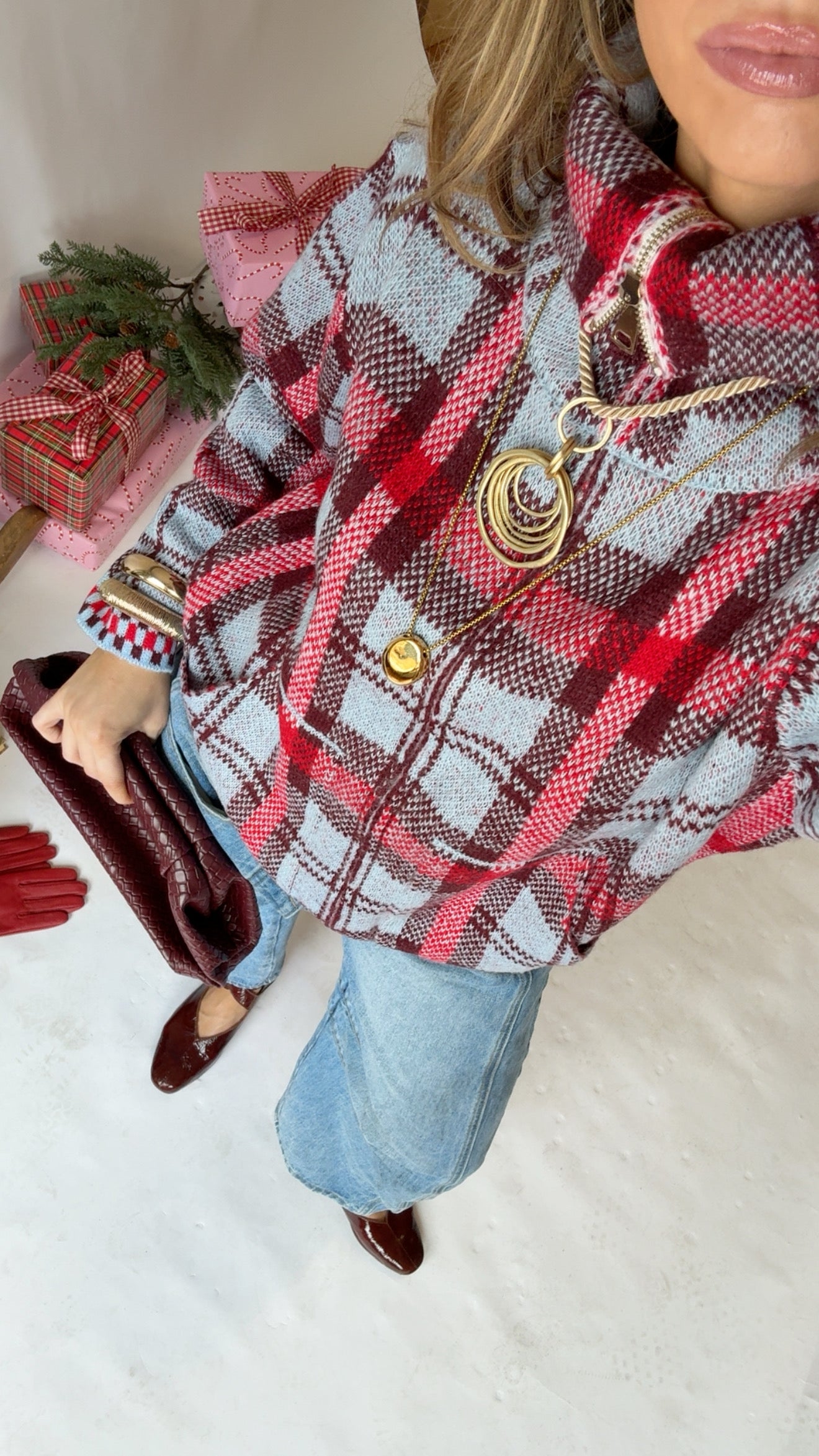 PREORDER Plaid Zip Up