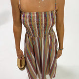 Multicolor Striped Maxi Dress