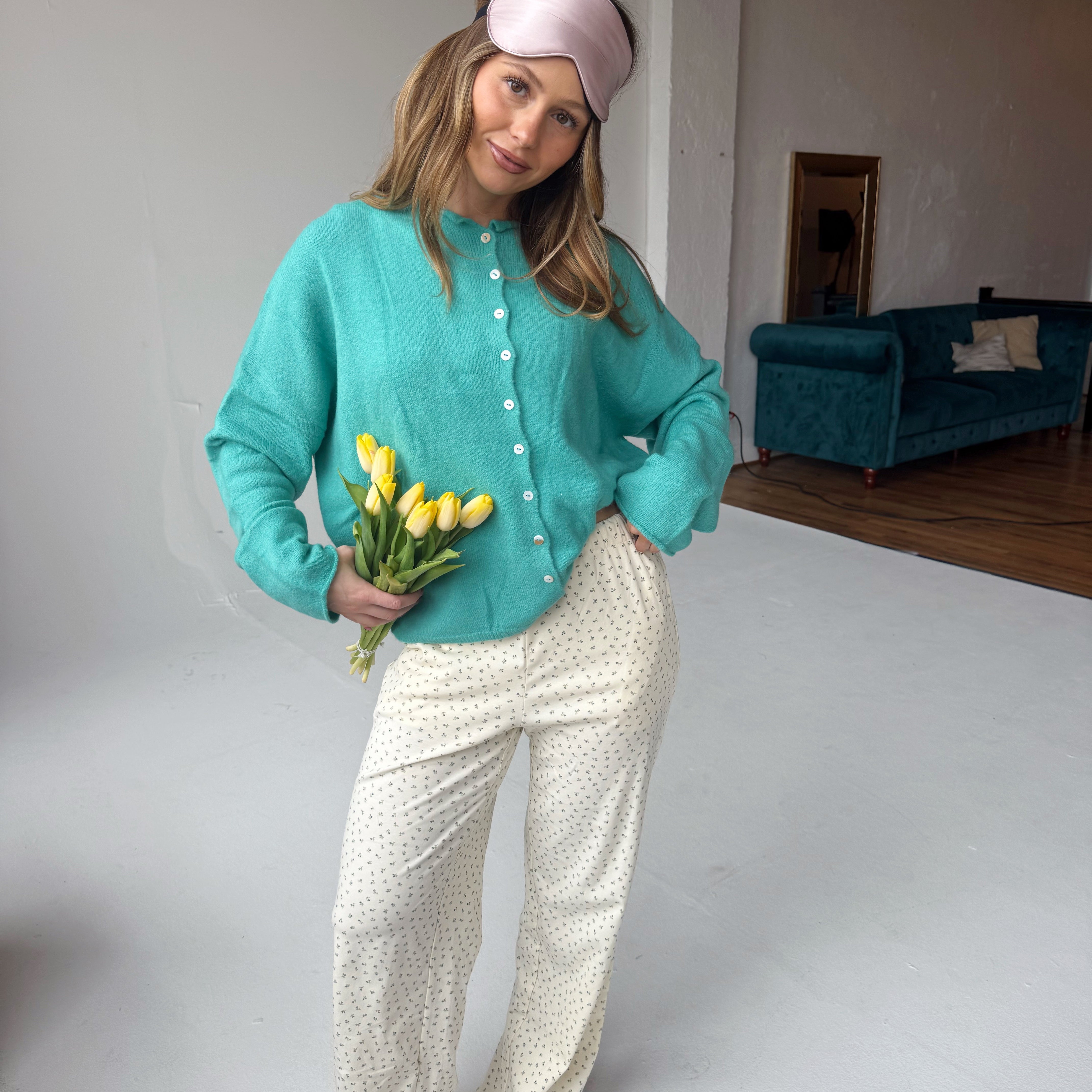 Teal Spring Cardigan