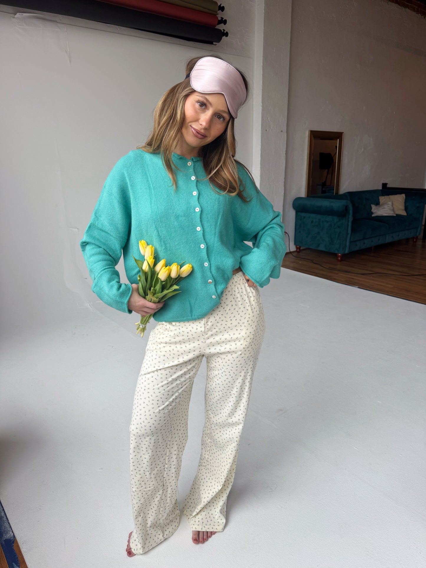 Teal Spring Cardigan