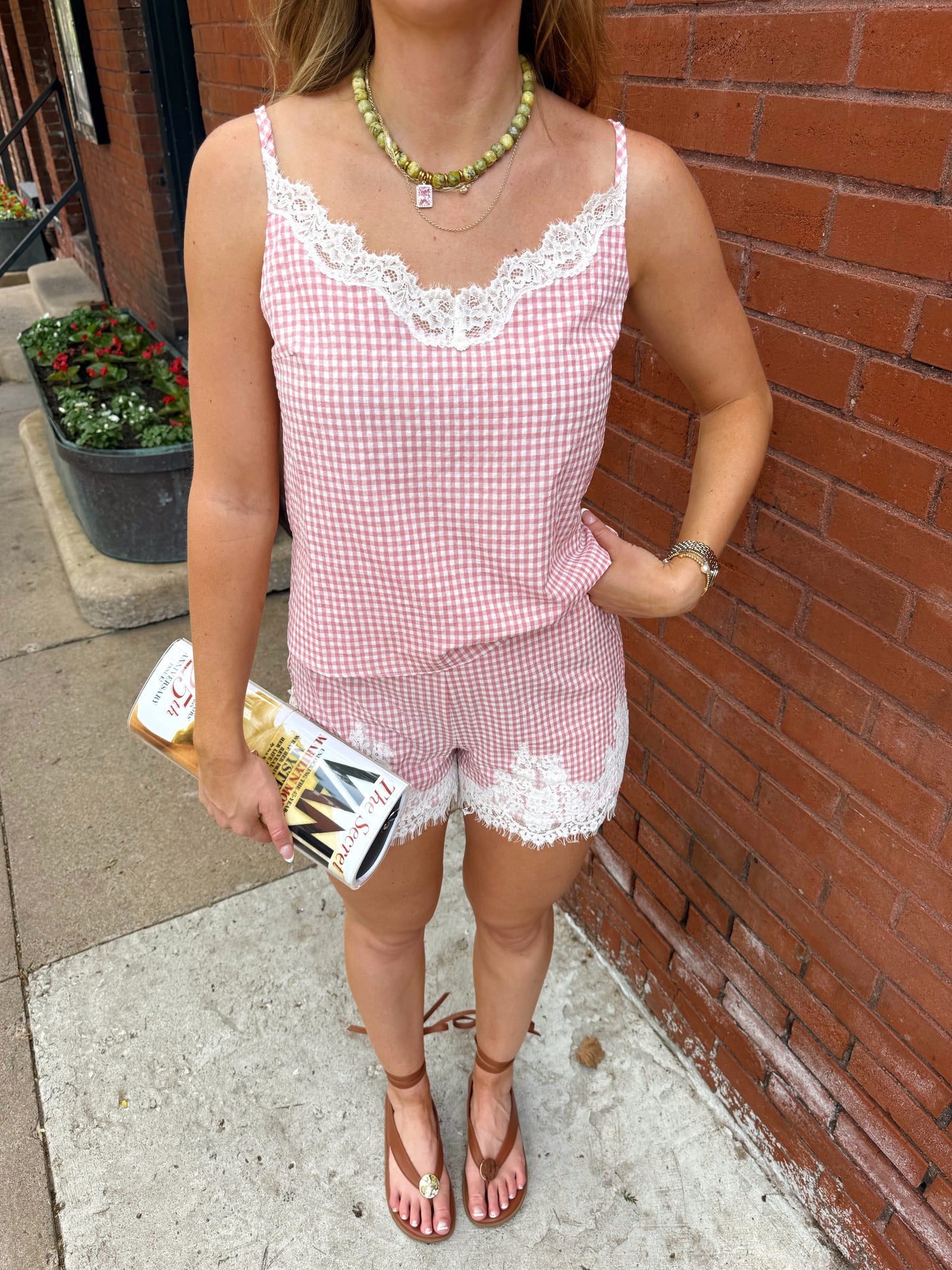 Blush Gingham Shorts