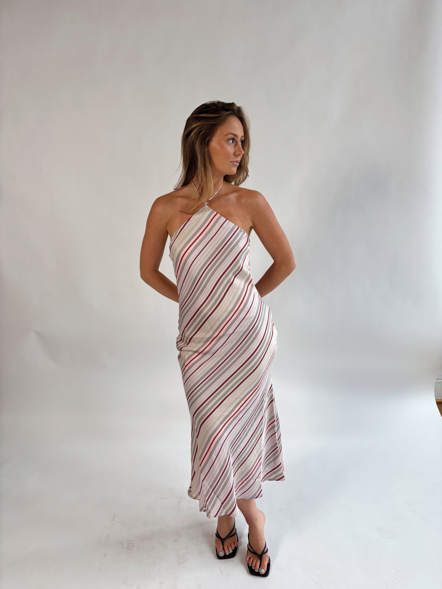 Halter Satin Dress