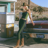 SmoothForm Mid Rise Retro Stripe Leggings (Midnight)