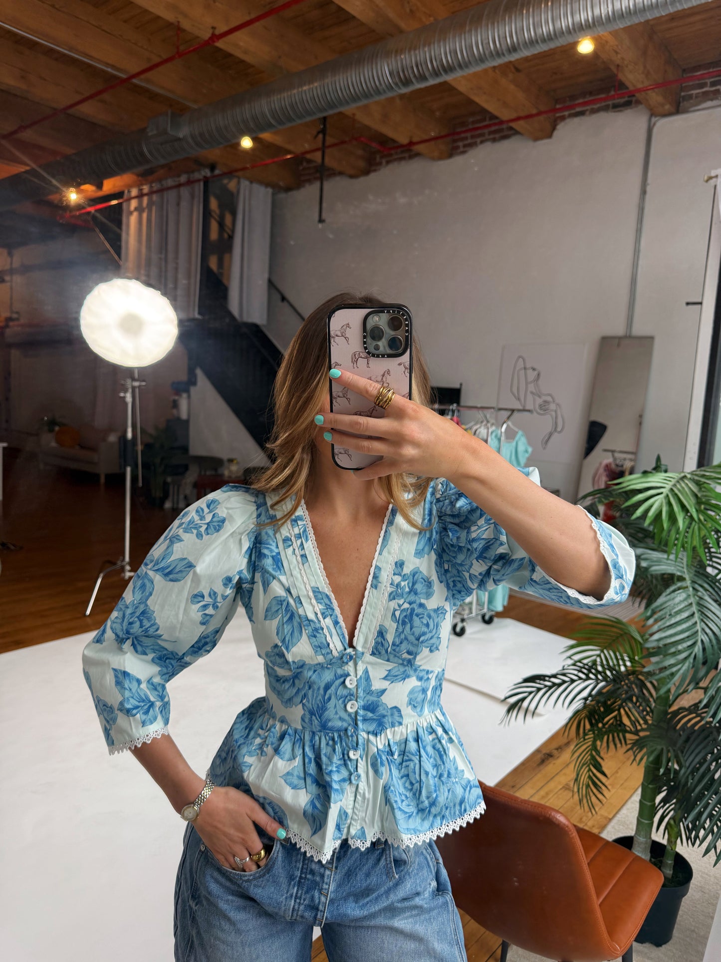 Ana Floral Puff Sleeve Blouse