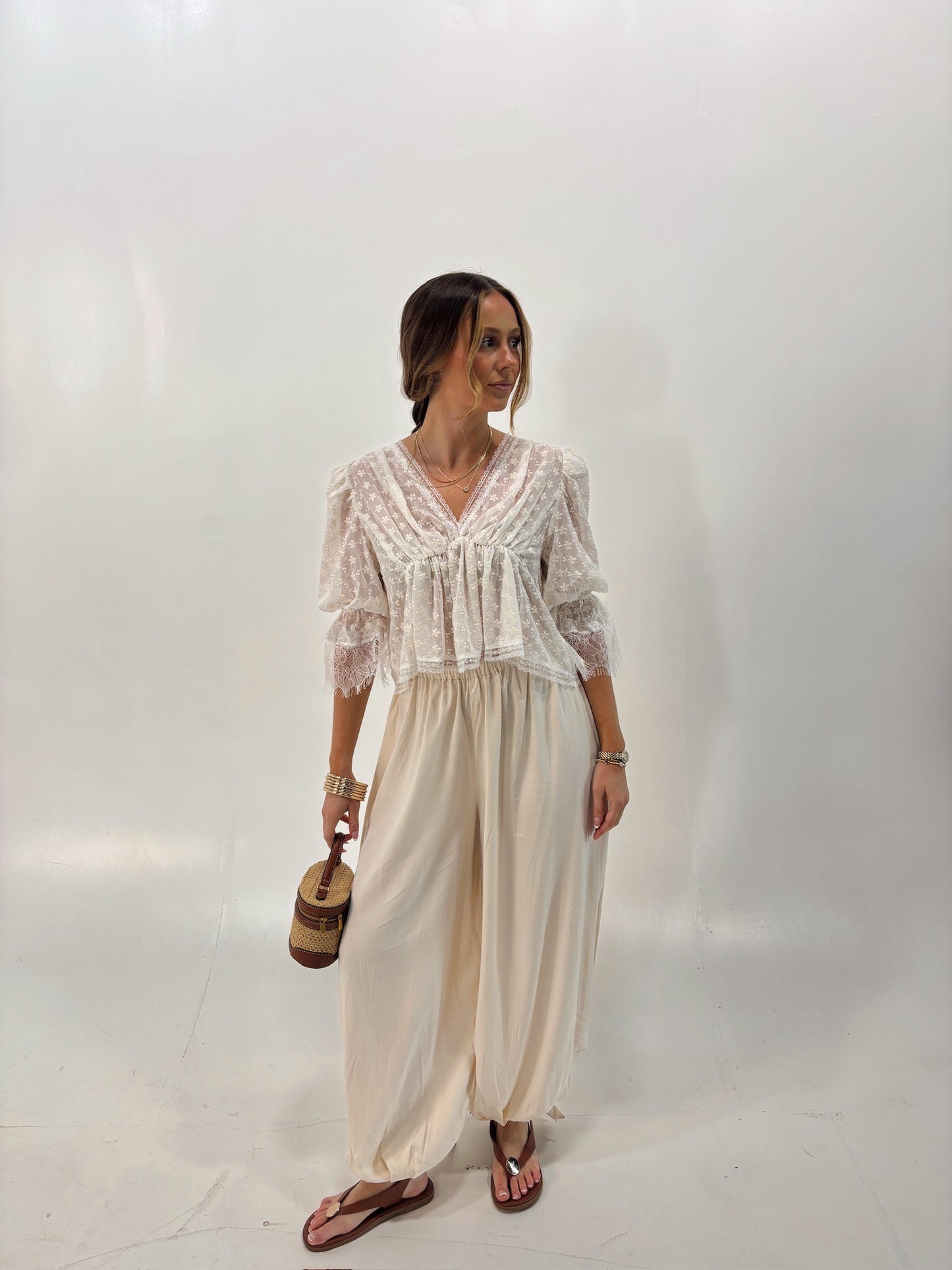 Lillyan Half Puff Sleeve Blouse