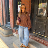 Brown Chunky Knit Sweater
