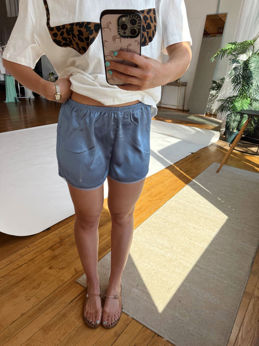 Satin Shorts (Blue)