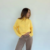 Lemon Cable Knit Sweater