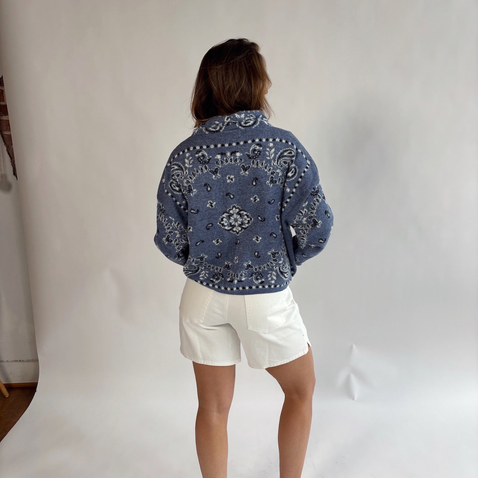 (RESTOCKED) Bandana Knit Zip Up