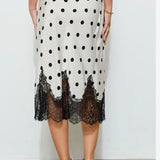 Chic Polka Dot Midi Skirt