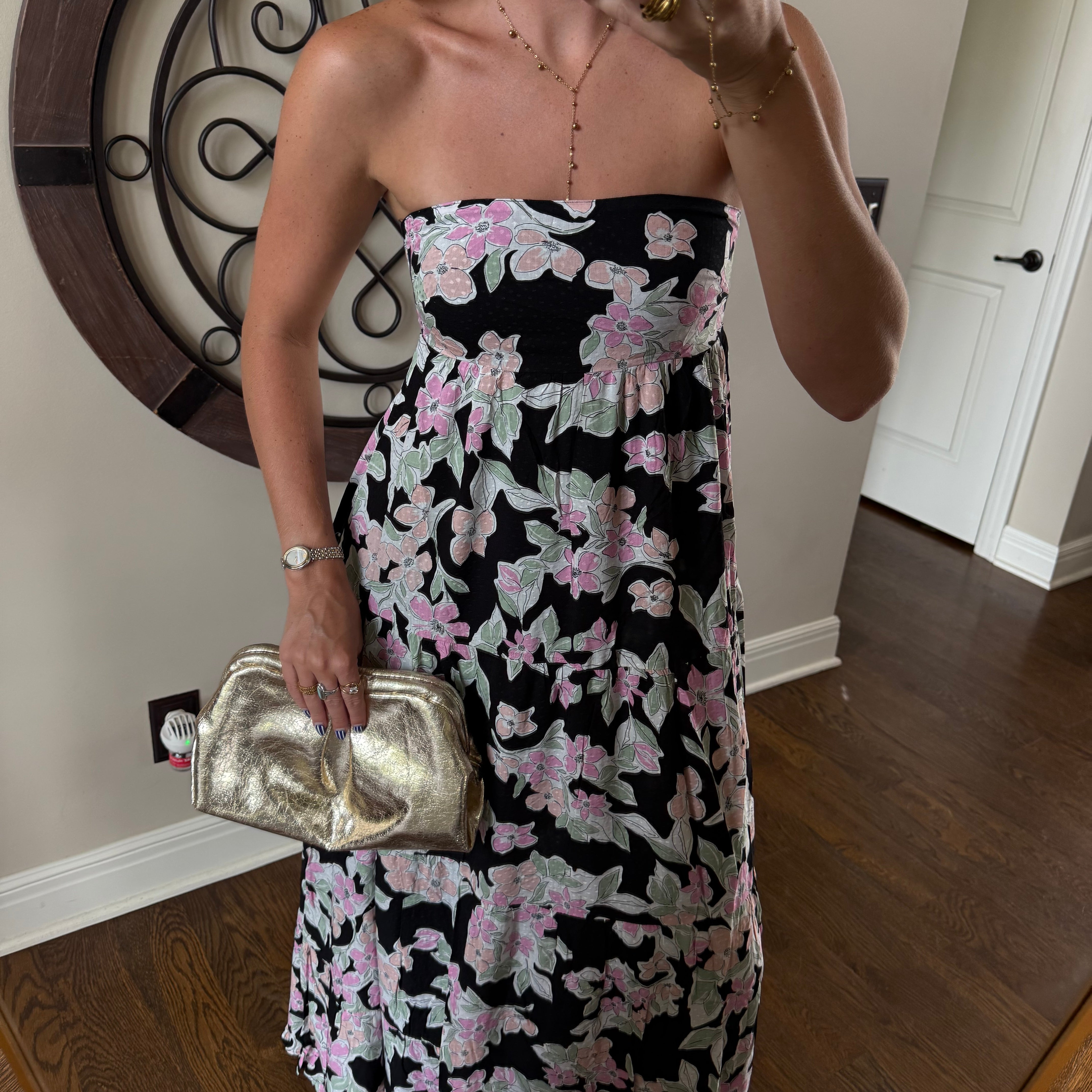 Floral Dot Print Maxi