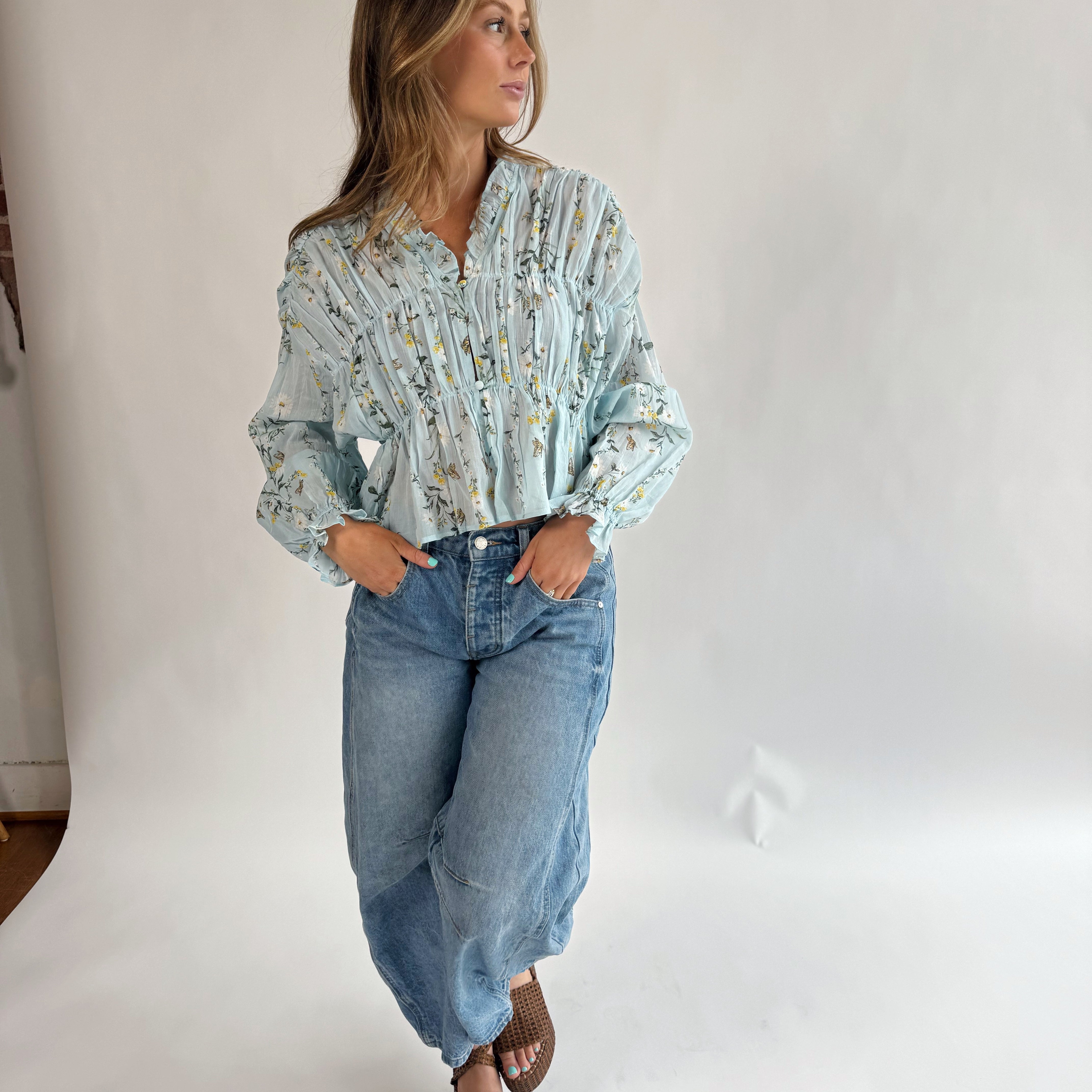 Shea Floral Smocked Blouse