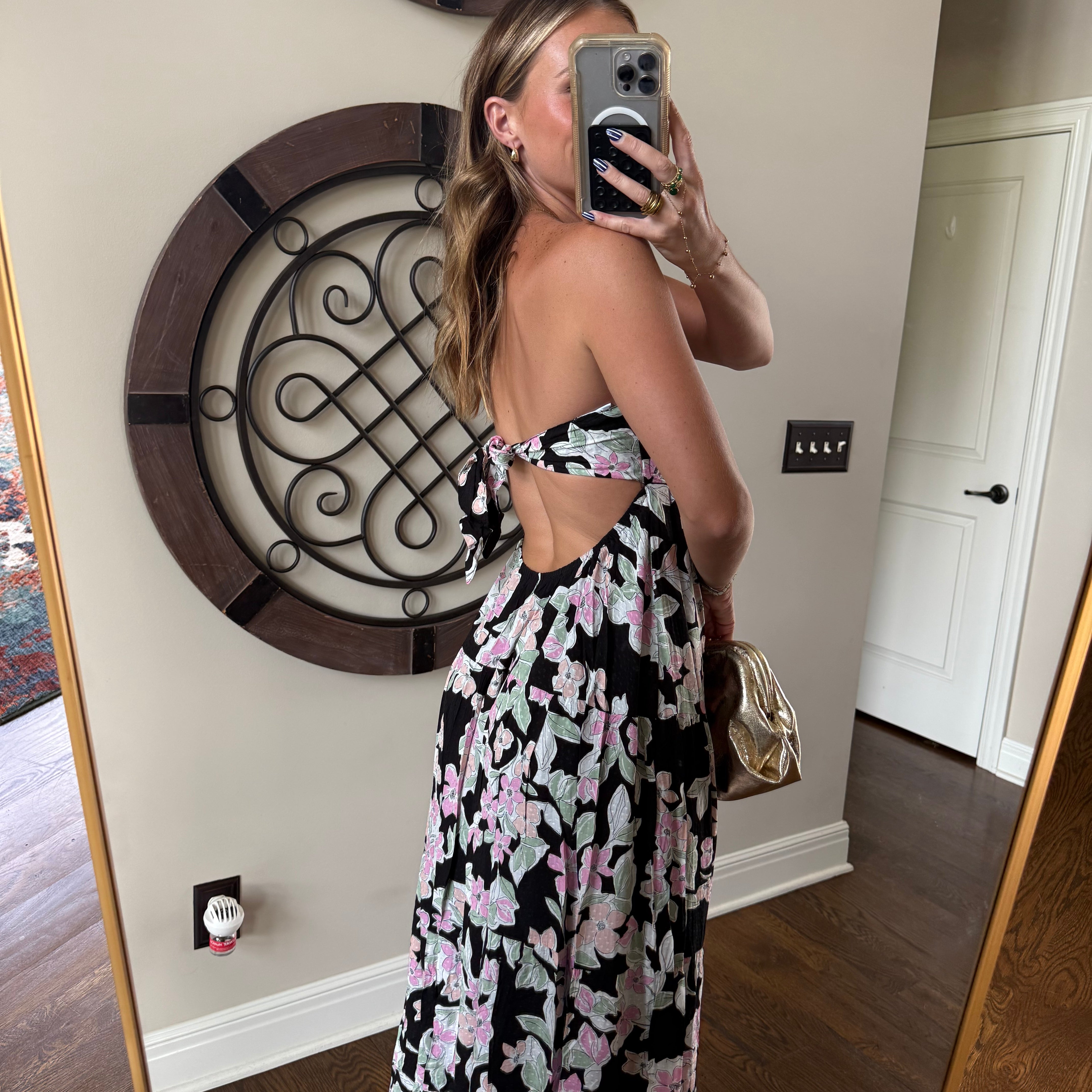 Floral Dot Print Maxi