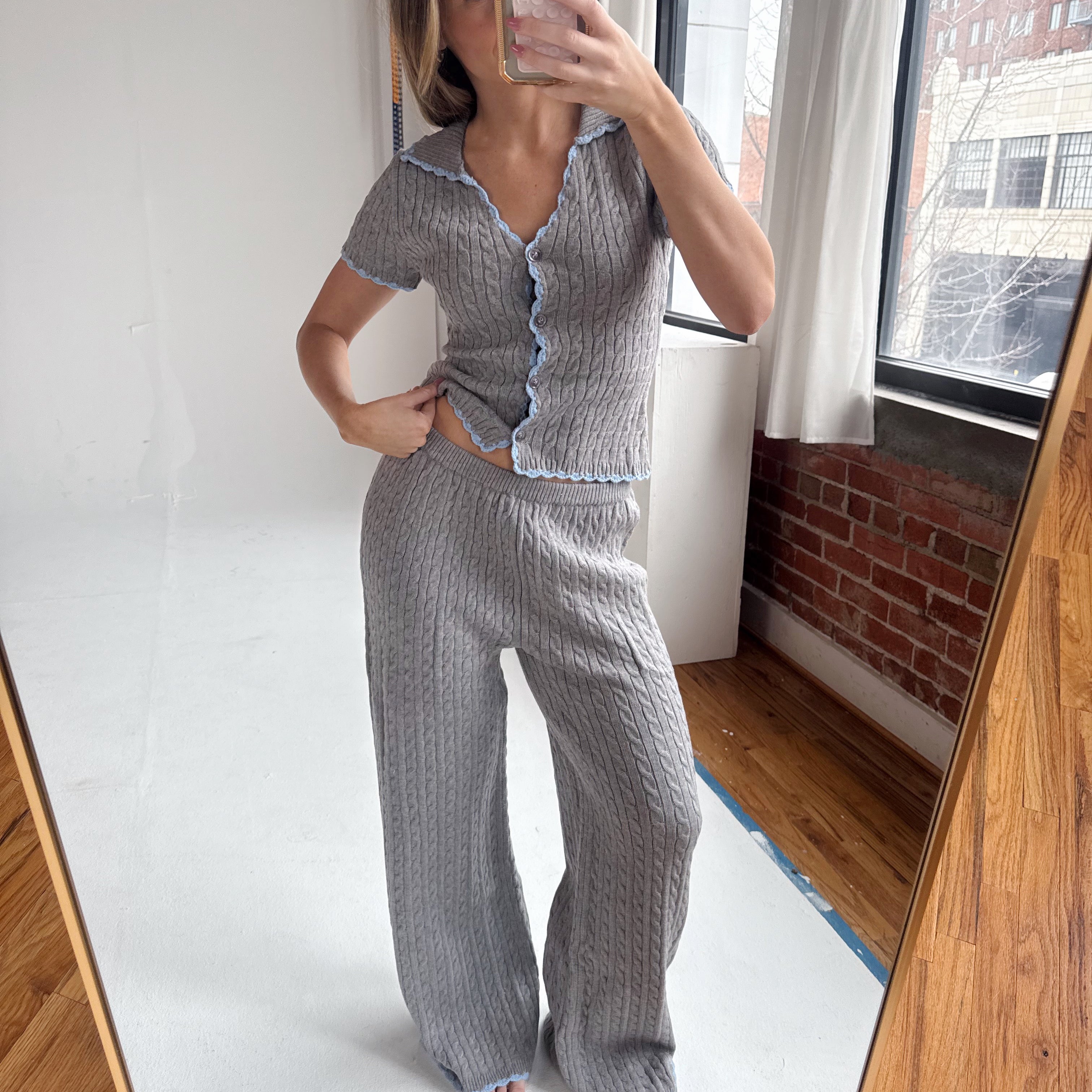 Gray Knit Set