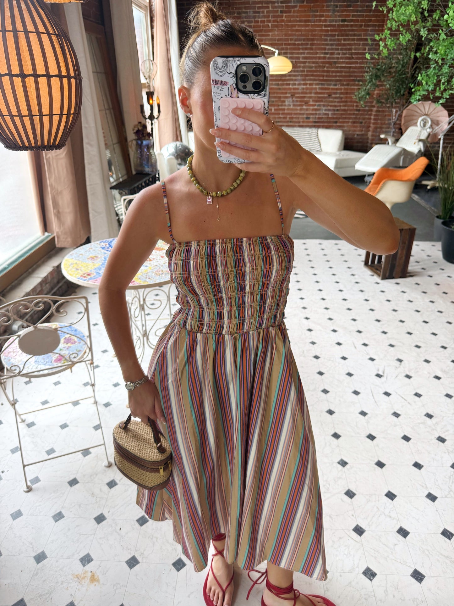 Multicolor Striped Maxi Dress