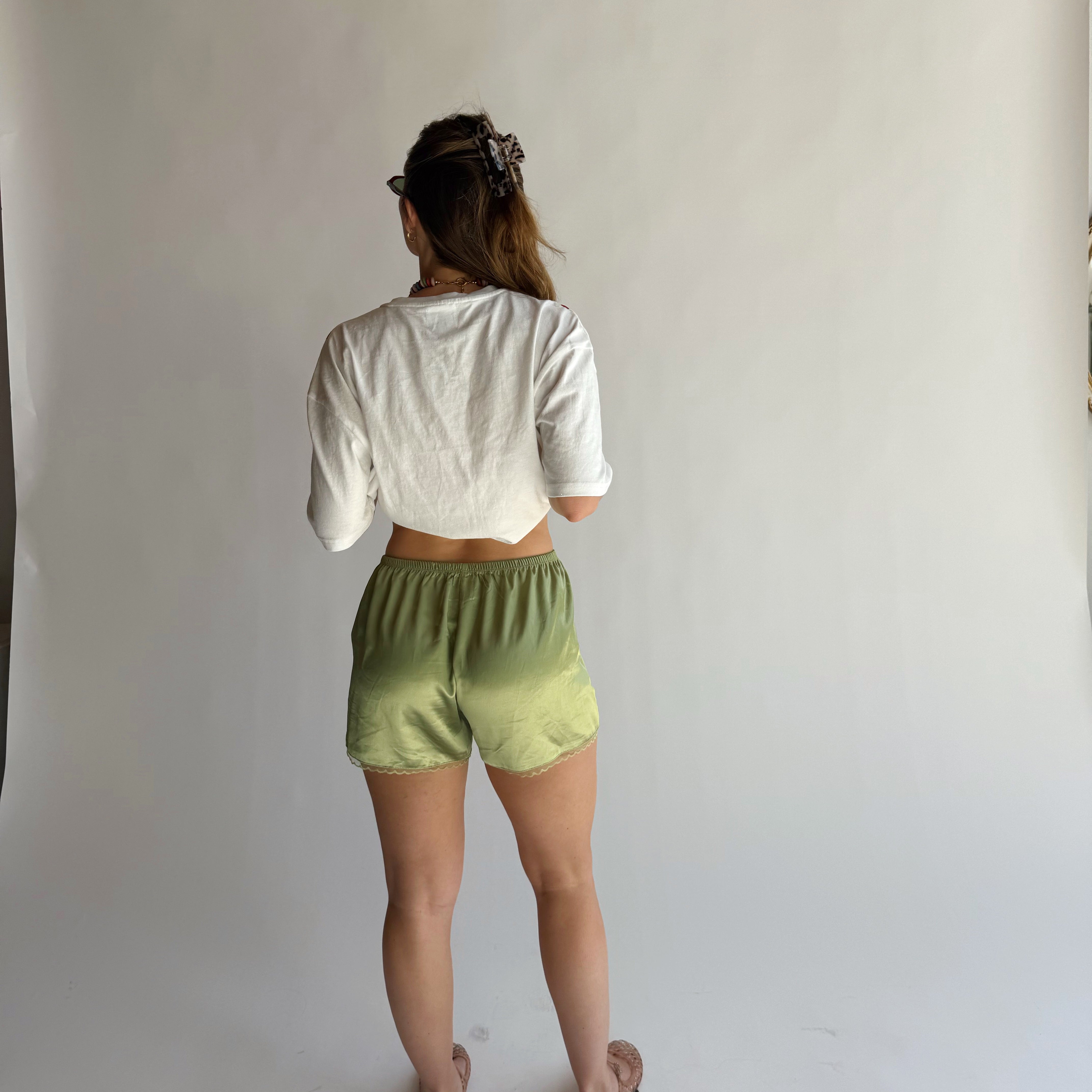 Satin Shorts (Green)